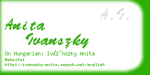 anita ivanszky business card
